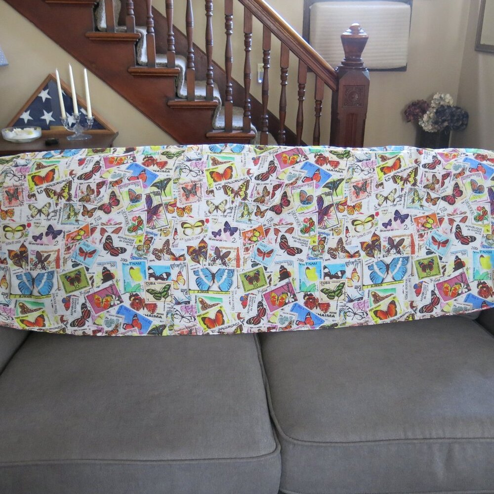 Talbot Polyester Colorful Butterflies Travels Countries Stamps Long Light Scarf